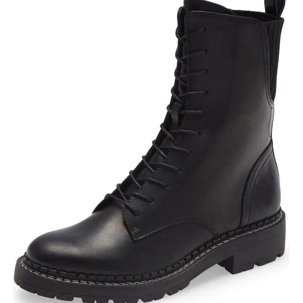 Sam Edelman Lex Black Combat Boots. Size 10. EUC.